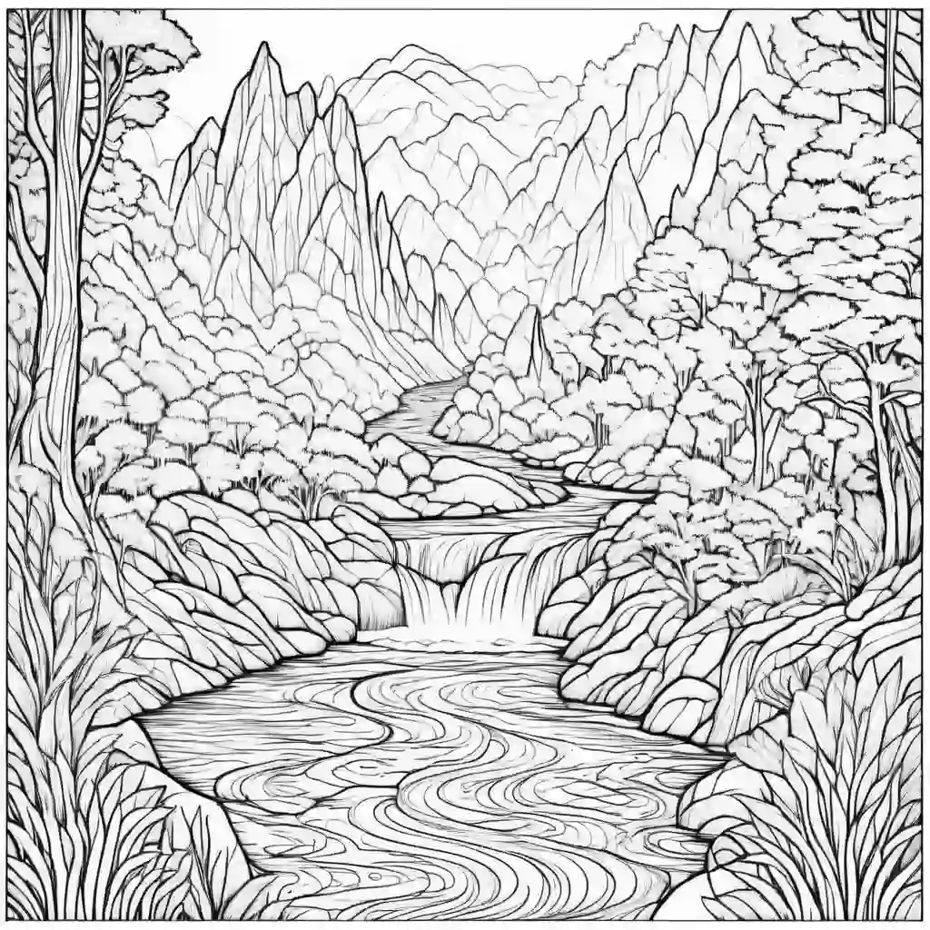 Mystical Rivers coloring pages
